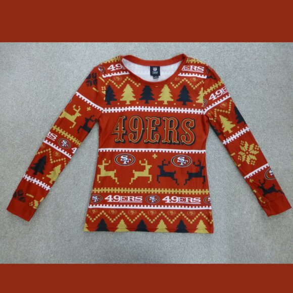 San Francisco 49ers Holiday Long Sleeve Top (Size S) - Picture 2 of 11